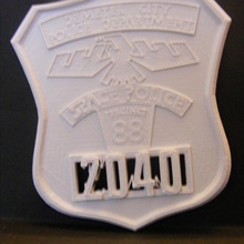 l'espace piétonnieère badge tag fan art insigne série tv porte nom spaceprecint 3d print model - Mito3D