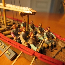 viking oarsmen improved toys & games scale ship miniature sitting warship oarsman crew 1 72 rowers rowing 3d print model - Mito3D