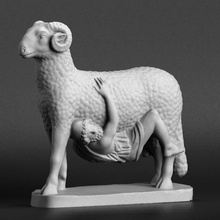 odysseus escaping polyphemus scan greek rome sculpture marble italy 3dprinting sheep 3dprintable odyssey ulysses gallery openglam 2nd-century doria-pamphili 3d print model - Mito3D