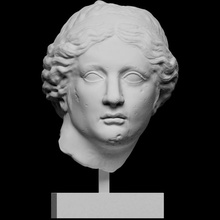 mermer baş Apollo taramak Sanat Tanrı saç adam Vesika heykel Helenistik 3dprinting 3dprintable güzellik new york Christies Kitharoidos 3d print model - Mito3D