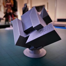 puzzle cube stand jigsaw wrb 3d print model - Mito3D