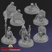 esqueletos Aumentar suporte tampo mesa fantasia Morto vivo grave monstruoso encontros 3d print model - Mito3D