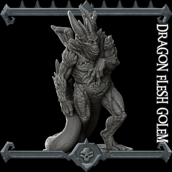 dragon flesh golem tabletop 3D print model - Mito3D