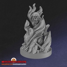 demilich supportless tabletop fantasy skeleton undead lich monstrous encounters 3d print model - Mito3D
