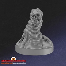 necrotic slime tabletop fantasy skeleton undead supportless ooze d&d monstrous encounters 3d print model - Mito3D