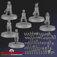 halflings conjunto 2 modular braços tampo mesa hobbit d monstruoso halfling encontros 3d print model - Mito3D