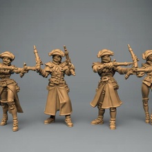 chasseurs groupe table 3d print model - Mito3D