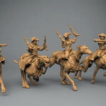 hunters mounted group 3d print model - Mito3D