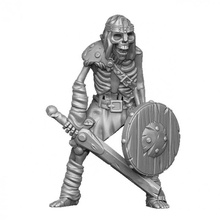skeleton warrior - supportless model tabletop undead miniature supportfree necromancy 3d print model - Mito3D
