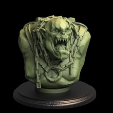 ogre bust tabletop stl beast creature dragons dungeons miniatures monster scale monsters minis patreon dnd 100mm 52mm 32mm tytantroll 3d print model - Mito3D