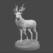dia cuervo animales fantasía bosque Rey ciervo aníbal Wald Hirsch pesadilla 3d print model - Mito3D