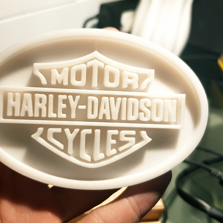 Harley Davidson amblem motor 3D print model - Mito3D