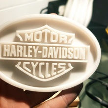 harley davidson emblem motor 3d print model - Mito3D