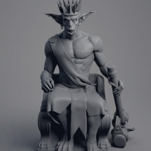 king goblin tabletop boss fantasy dnd collective piktion 3d print model - Mito3D