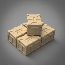 scifi crates - tabletop dioramas games starwars props diorama 3d print model - Mito3D