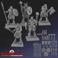lesser goatmen tabletop fantasy modular warhammer raiders monstrous mordheim encounters ungor 3d print model - Mito3D
