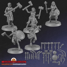 kız kardeşler sigmus acemiler x5 masaüstü savaş fantezi modüler Warhammer rahip acemi cansız kardeş Mordheim Sigmar rahibe karşılaşmalar 3d print model - Mito3D
