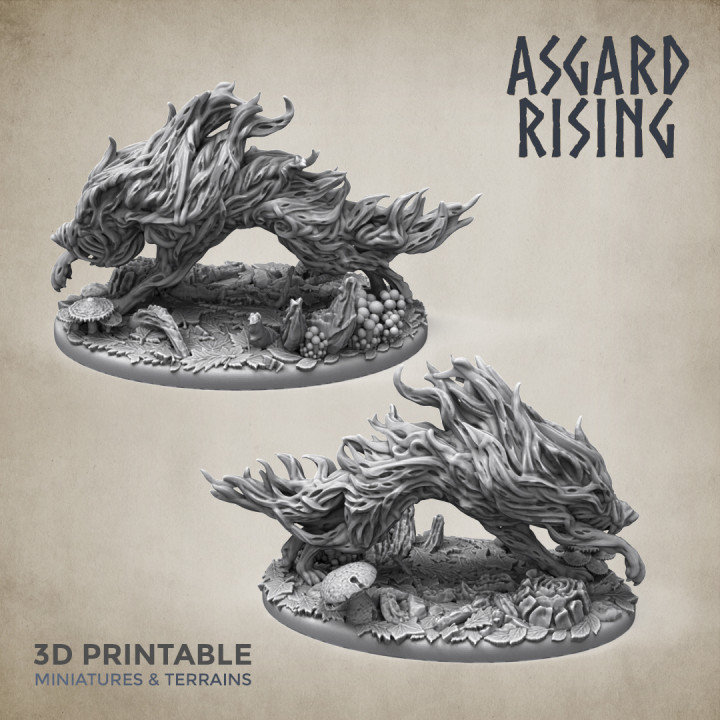 wraith wolf 1 presupported tabletop beast dire 3D print model - Mito3D