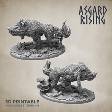 wraith wolf 2 presupported tabletop beast norse dire werewolf frost warband 3d print model - Mito3D