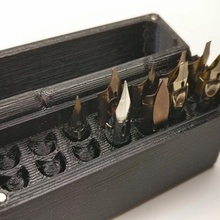 calligraphy nib storage box & garden case writing 3d print model - Mito3D