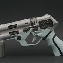 amor blaster lâmina corredor 2049 arma fogo pistola suporte réplica scifi bladerunner 3d print model - Mito3D