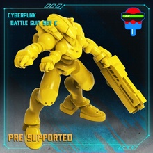 cyberpunk battle suit set tabletop robot mecha mech bot cyborg cyberpunkred armsuit 3d print model - Mito3D
