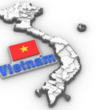 mapa Vietnam nación anti chinese 3d print model - Mito3D