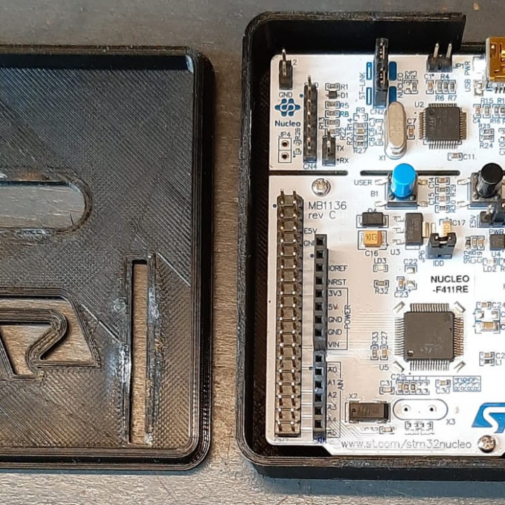 núcleo f411re caso funda stm32 stmicroelectronics nucleocase 3D print model - Mito3D