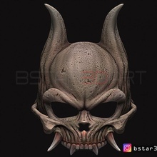 oni crânio mascarar Hannya mask devil cosplay 3d impressão modelo adereços anime capacete manga brinquedos acessórios hannyamask máscara diabo oniskullmask 3d print model - Mito3D