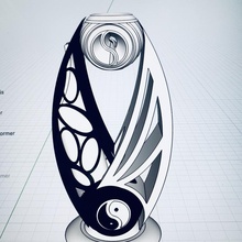 vase ying yang 3d print model - Mito3D
