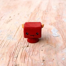 lutin démon créature mignonne diablo fantaisie rouge jouet personnage sculpter klaxon peque dem nio 3d print model - Mito3D