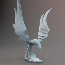 fenix decorative sculpture store art decoration furniture gift office wings deco ignadeco 3d print model - Mito3D