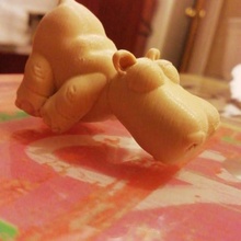 hipopótamo bebê 3d print model - Mito3D