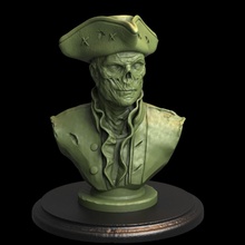 john hancock fallout 4 fan art myminifactory bust miniatures pirate realistic scale zombie miniature patreon ghoul 52mm 32mm tytantroll 100m apocolyptic 3d print model - Mito3D