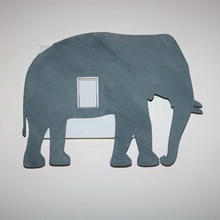 elephant lightswitch cover & garden cool animal bedroom decoration kids light nature safari style zoo uk switch decor tusk ire 3d print model - Mito3D