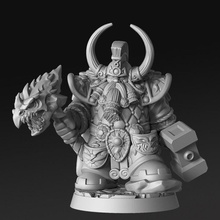 dragonthyr - dwarf king 32mm dnd tabletop dragon earth rings lord hammer dual mountain middle rnestudio 3d print model - Mito3D