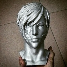 genos bust store anime face head manga toy onepunchman genosbust 3d print model - Mito3D