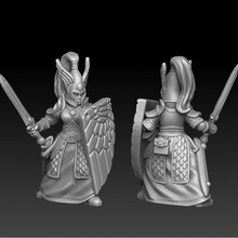 elf guardian sword tabletop guard miniature sheld 3d print model - Mito3D