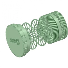 covid 19 coaxial filtro mascarar coronavírus mask filter 3d print model - Mito3D