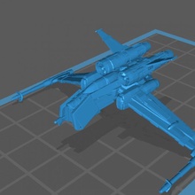 light gunship fighter space starship 3d print model - Mito3D