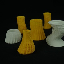 biovases set & garden flower vase 3d print model - Mito3D
