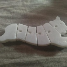 flexi Corgi Hund artikuliert Spielzeug Schlüssel biegen Aufhänger flexibel Rasse corg 3d print model - Mito3D