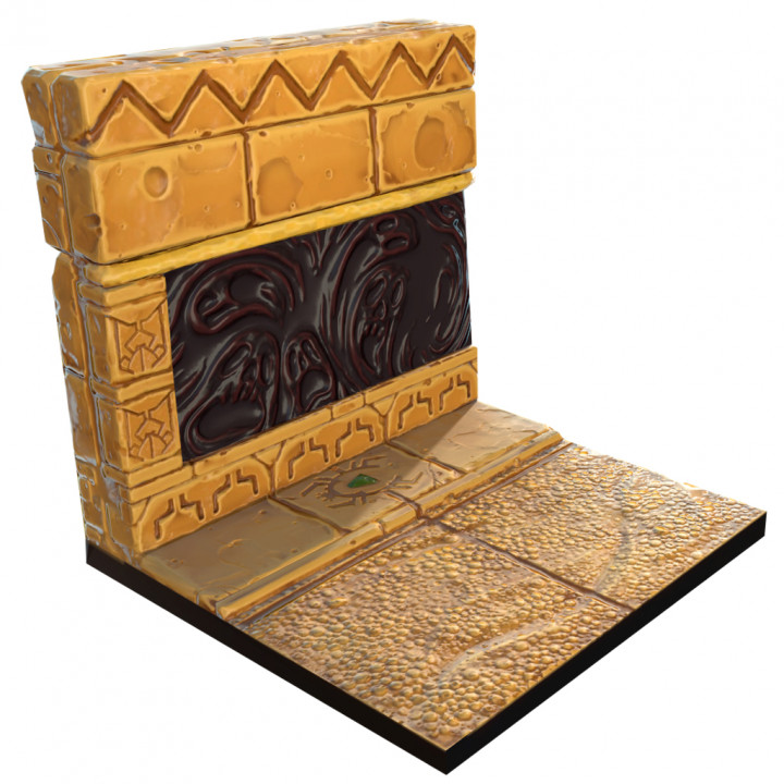 egyptian tile wall tabletop dnd terrein 3D print model - Mito3D