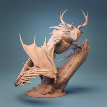 extraño tocón mesa impresión criatura monstruo búho señor 3d print model - Mito3D