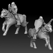 knight horse rider tabletop miniature 3d print model - Mito3D