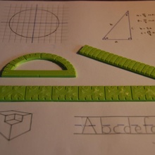 minimalistisch Entscheidung einstellen zeichnen Zeichnung Lineal Winkel Messung messen Zoll Grad Länge Winkelmesser Zentimeter Bogenmaß 3d print model - Mito3D