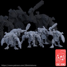 dinosauro guerriero tavolo warhammer gioco guerra warhammerfantasy ageofsigmar serafone lizarmen 3d print model - Mito3D
