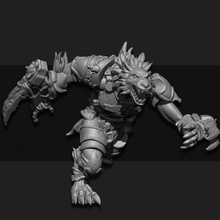 şekil değiştiren 02 masaüstü fantezi Warhammer minyatür bilimkurgu Norse kurt adam dnd dökümhane sarks 3d print model - Mito3D