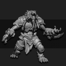 shapeshifter 05 tabletop fantasy warhammer miniature scifi norse werewolf dnd foundry sarks 3d print model - Mito3D