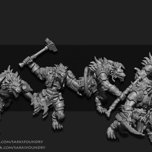 ulfhednar shapeshifter pack tabletop fantasy warhammer miniature scifi norse werewolf dnd foundry sarks 3d print model - Mito3D